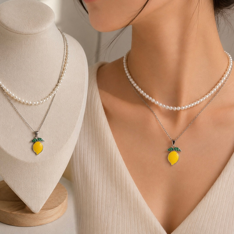 گردنبند دولاین لیمو🍋