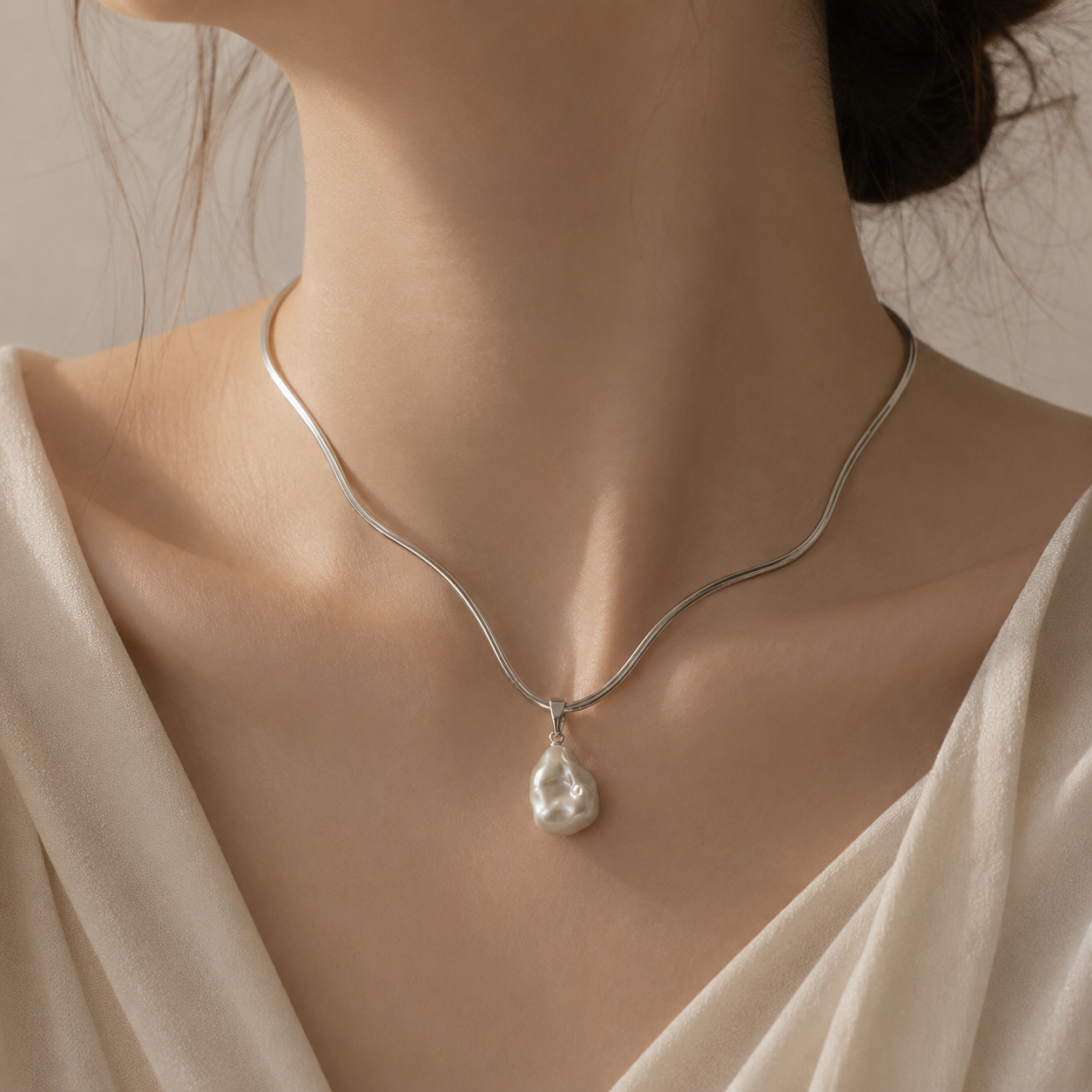 طوق دفرمه مروارید